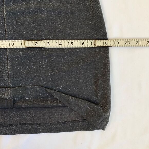 Vintage Y2K Metallic Square Neck Dress Short Sleeve Size Small Gray Grunge 90s - Picture 10 of 10